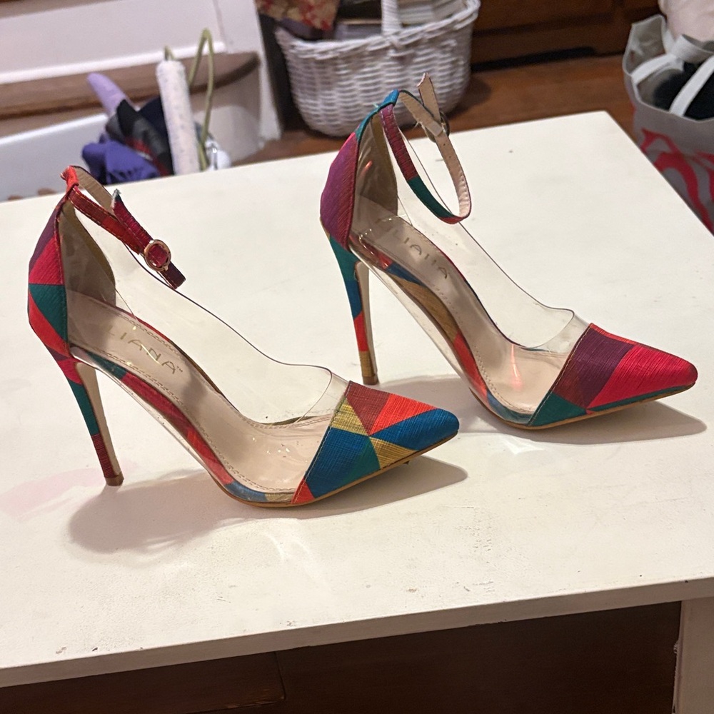 Liliana Multicolor Patchwork Heels - image 2